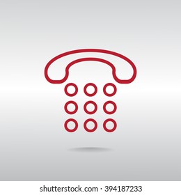 Telephone receiver vector icon