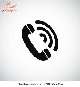 Telephone receiver vector icon