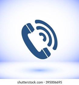 Telephone receiver vector icon