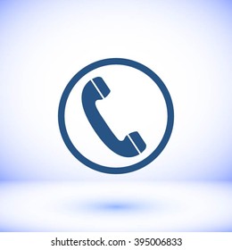Telephone receiver vector icon