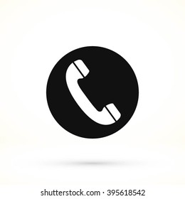 Telephone receiver vector icon