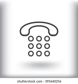 Telephone receiver vector icon