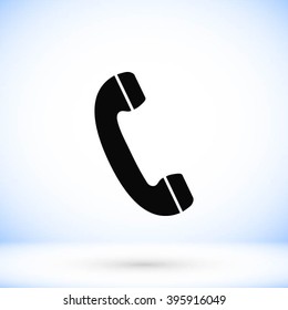 Telephone receiver vector icon