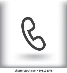 Telephone receiver vector icon