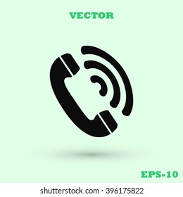 Telephone receiver vector icon