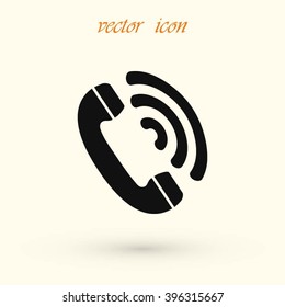 Telephone receiver vector icon