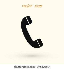 Telephone receiver vector icon