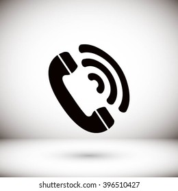 Telephone receiver vector icon