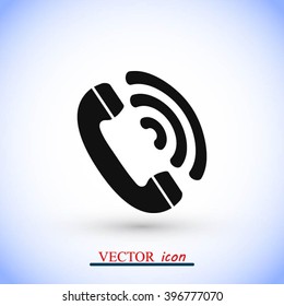 Telephone receiver vector icon