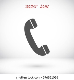 Telephone receiver vector icon