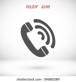 Telephone receiver vector icon