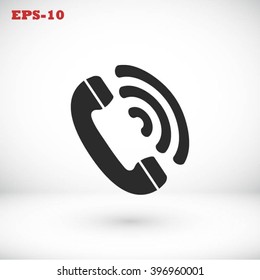 Telephone receiver vector icon