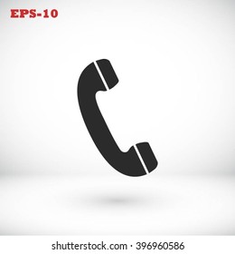 Telephone receiver vector icon