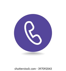 Telephone receiver vector icon