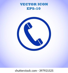 Telephone receiver vector icon