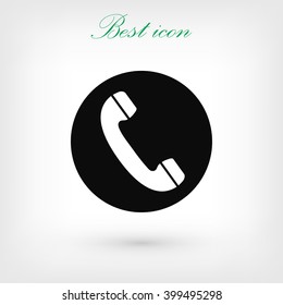 Telephone receiver vector icon