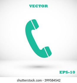 Telephone receiver vector icon