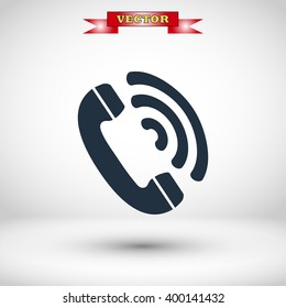 Telephone receiver vector icon