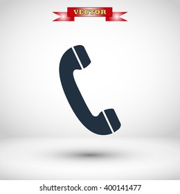 Telephone receiver vector icon