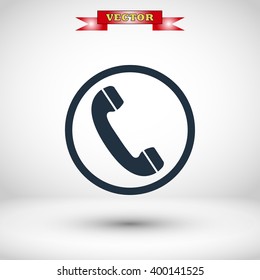 Telephone receiver vector icon