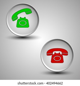 Telephone receiver vector icon