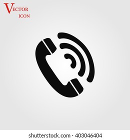 Telephone receiver vector icon