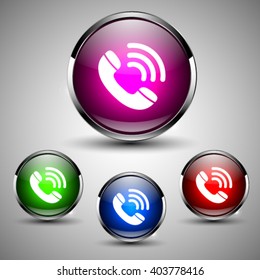 Telephone receiver vector icon