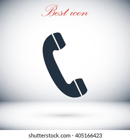 Telephone receiver vector icon