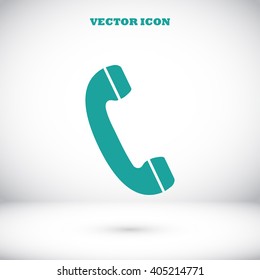 Telephone receiver vector icon
