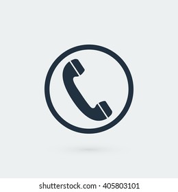 Telephone receiver vector icon