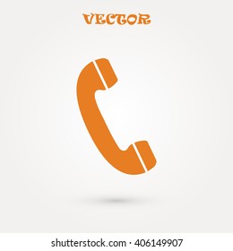 Telephone receiver vector icon