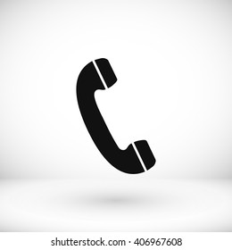 Telephone receiver vector icon