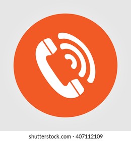 Telephone receiver vector icon