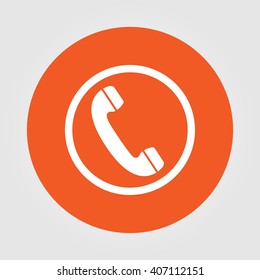 Telephone receiver vector icon