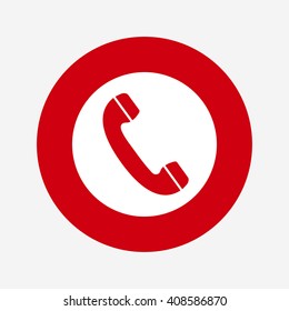 Telephone receiver vector icon