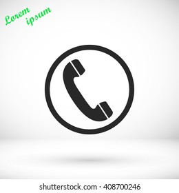 Telephone receiver vector icon