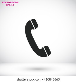 Telephone receiver vector icon