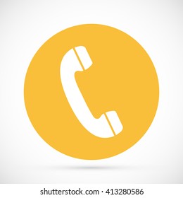 Telephone receiver vector icon