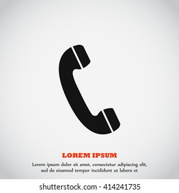 Telephone receiver vector icon