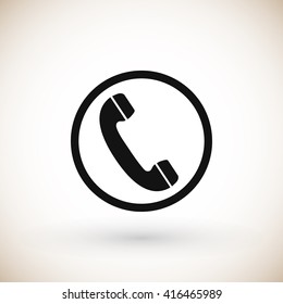 Telephone receiver vector icon
