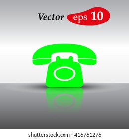 Telephone receiver vector icon