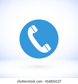 Telephone receiver vector icon