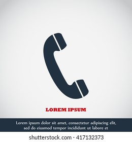 Telephone receiver vector icon