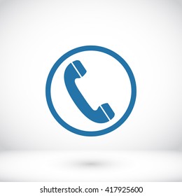 Telephone receiver vector icon