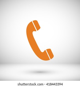 Telephone receiver vector icon