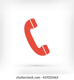 Telephone receiver vector icon