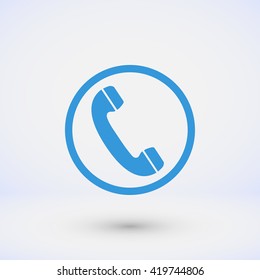 Telephone receiver vector icon