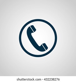 Telephone receiver vector icon