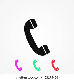 Telephone receiver vector icon