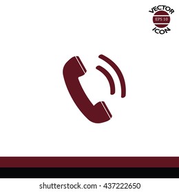 telephone receiver vector icon